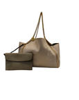 Stella McCartney Beige/Grey Faux Suede Reversible Falabella Shopper Tote