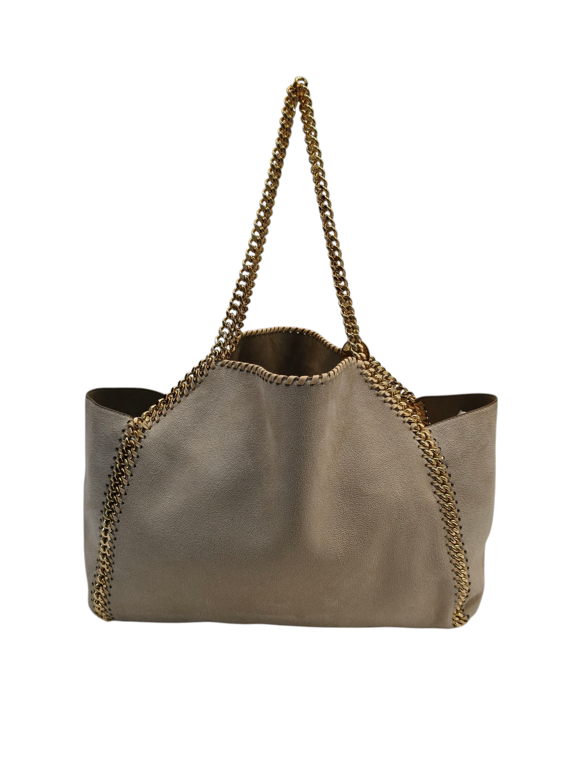 Stella McCartney Beige/Grey Faux Suede Reversible Falabella Shopper Tote