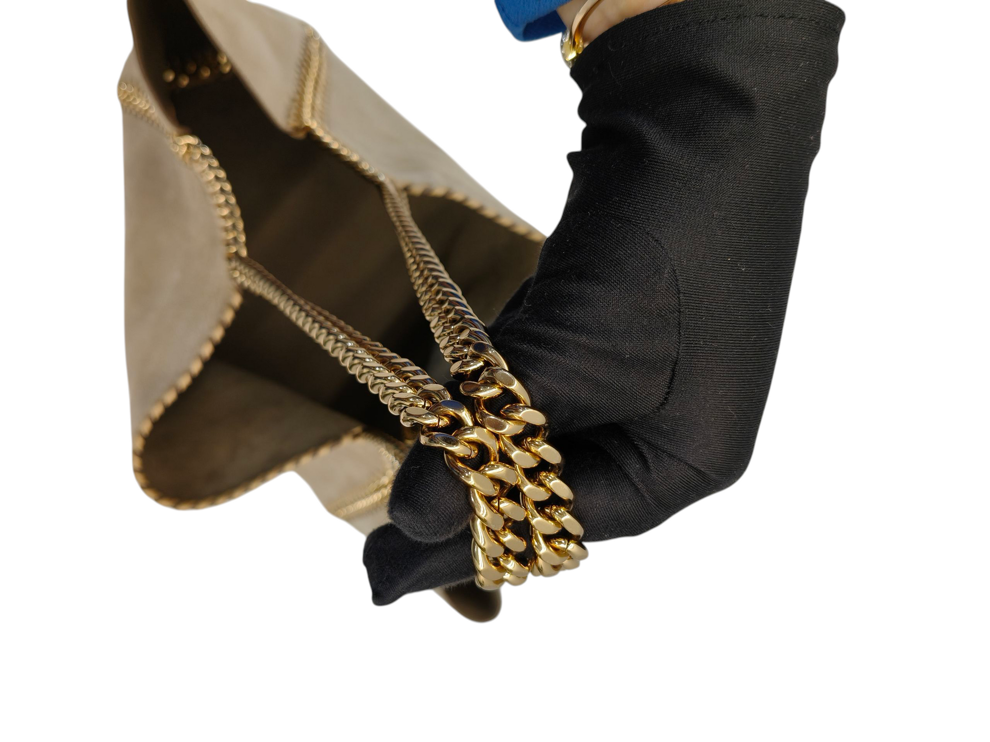 Stella McCartney Beige/Grey Faux Suede Reversible Falabella Shopper Tote