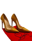Christian Louboutin Beige Patent Leather So Kate Pumps EU 36.5