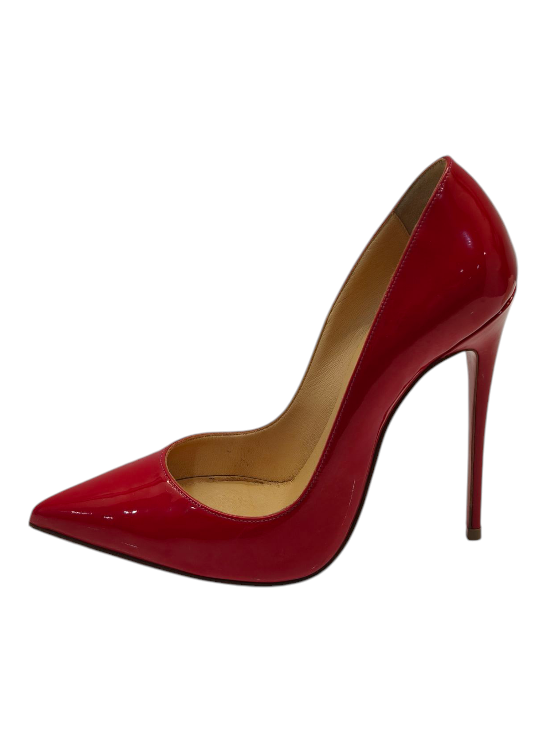 Christian Louboutin Pink Leather So Kate Pointed Toe Pumps EU 36.5