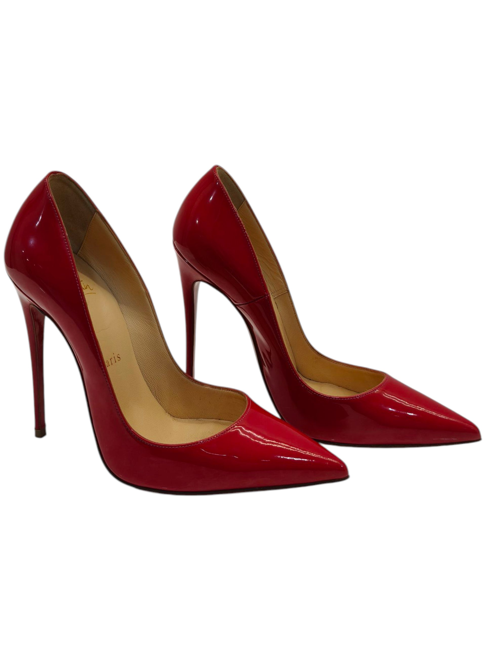 Christian Louboutin Pink Leather So Kate Pointed Toe Pumps EU 36.5