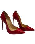 Christian Louboutin Pink Leather So Kate Pointed Toe Pumps EU 36.5