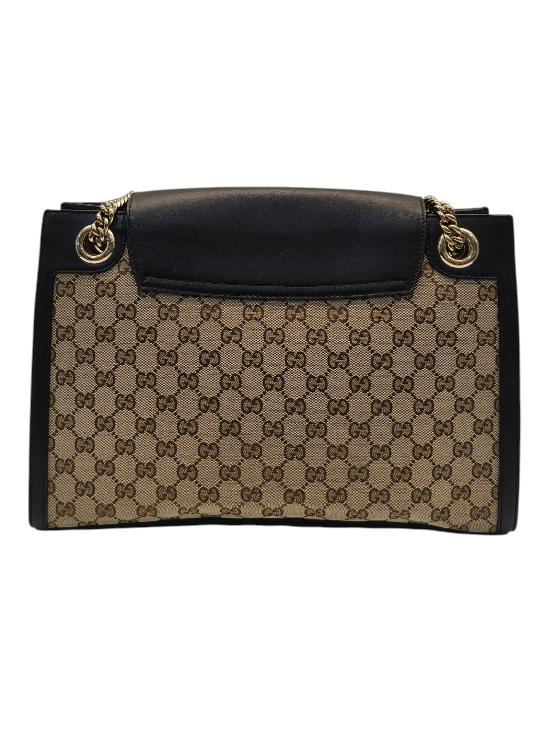 Gucci Brown/Beige GG Canvas and Leather Large Emily Shoulder Bag