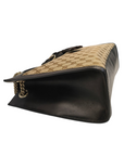Gucci Brown/Beige GG Canvas and Leather Large Emily Shoulder Bag