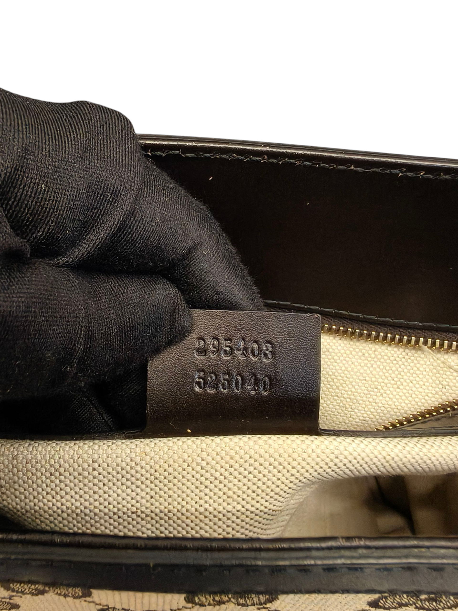 Gucci Brown/Beige GG Canvas and Leather Large Emily Shoulder Bag