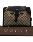 Gucci Brown/Beige GG Canvas and Leather Large Emily Shoulder Bag