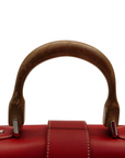 Goyard Goyardine Mini Saigon Coated Red Canvas and Leather Top Handle Bag