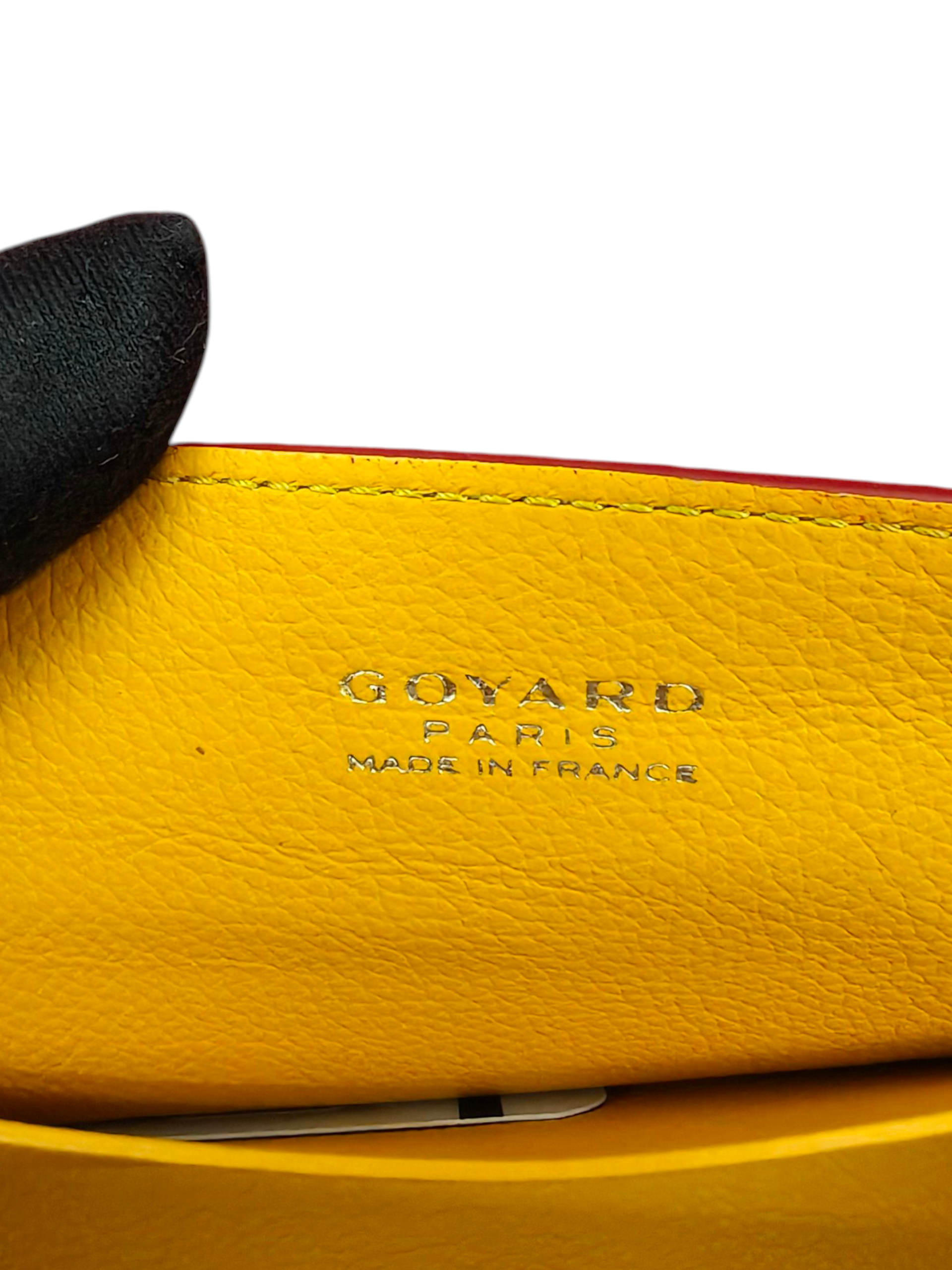 Goyard Goyardine Mini Saigon Coated Red Canvas and Leather Top Handle Bag