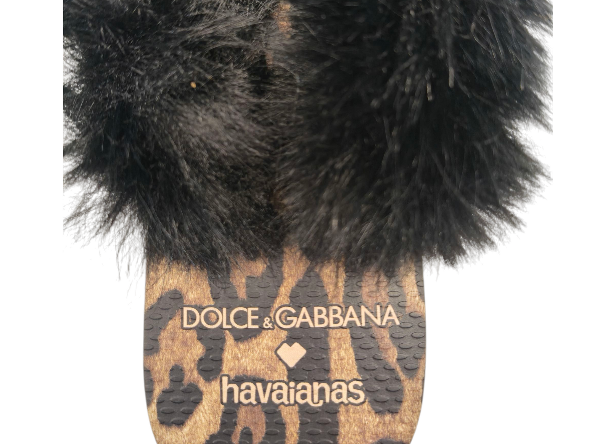 Dolce & Gabbana X Havaianas Leopard Print Faux Fur Flip Flops EU 37