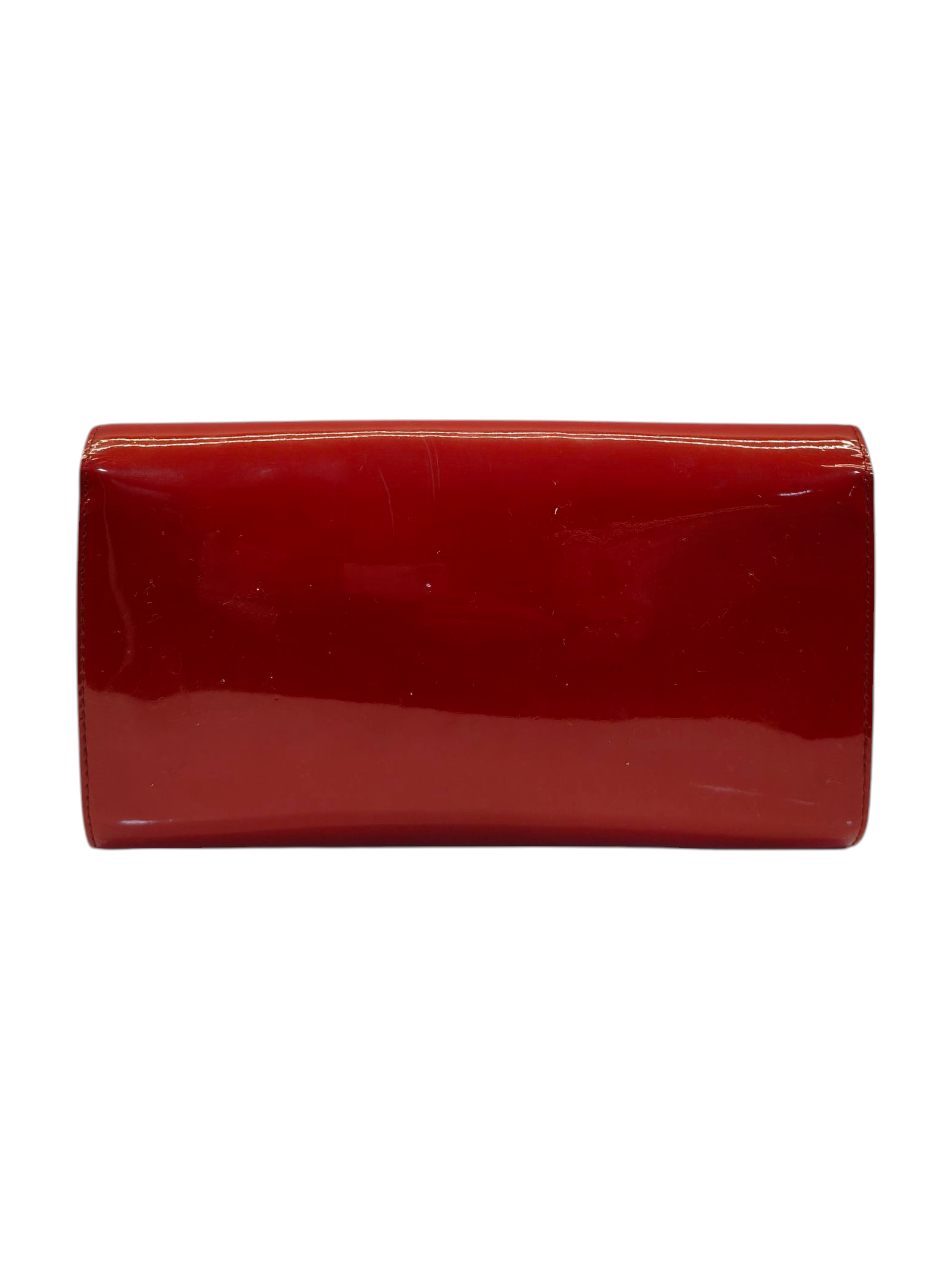 Louis Vuitton Vernis Louise Clutch Bag in Red Patent Leather