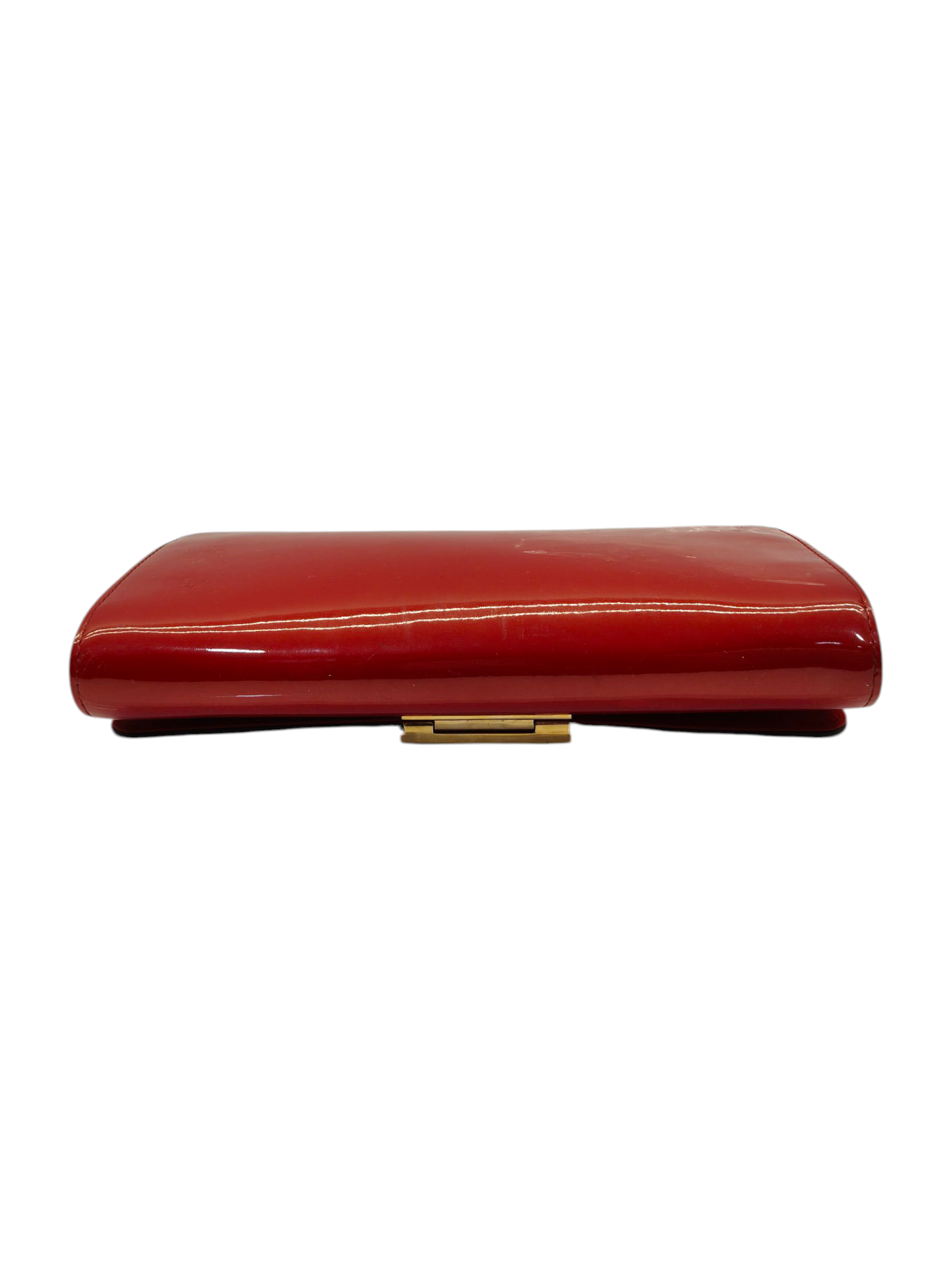 Louis Vuitton Vernis Louise Clutch Bag in Red Patent Leather