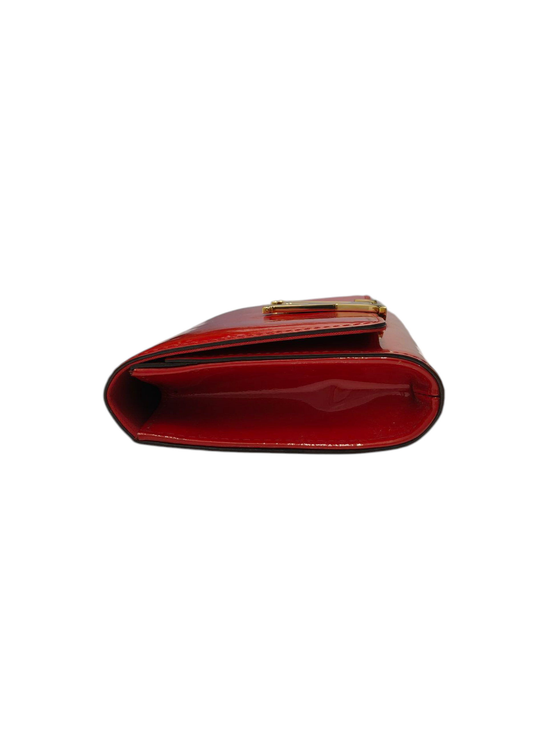 Louis Vuitton Vernis Louise Clutch Bag in Red Patent Leather