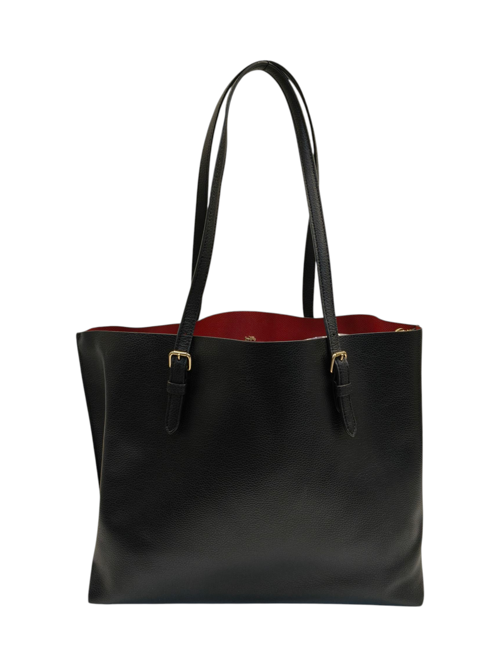 Coach Mollie 25 Black Leather Tote Bag