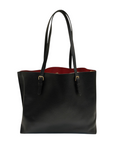 Coach Mollie 25 Black Leather Tote Bag