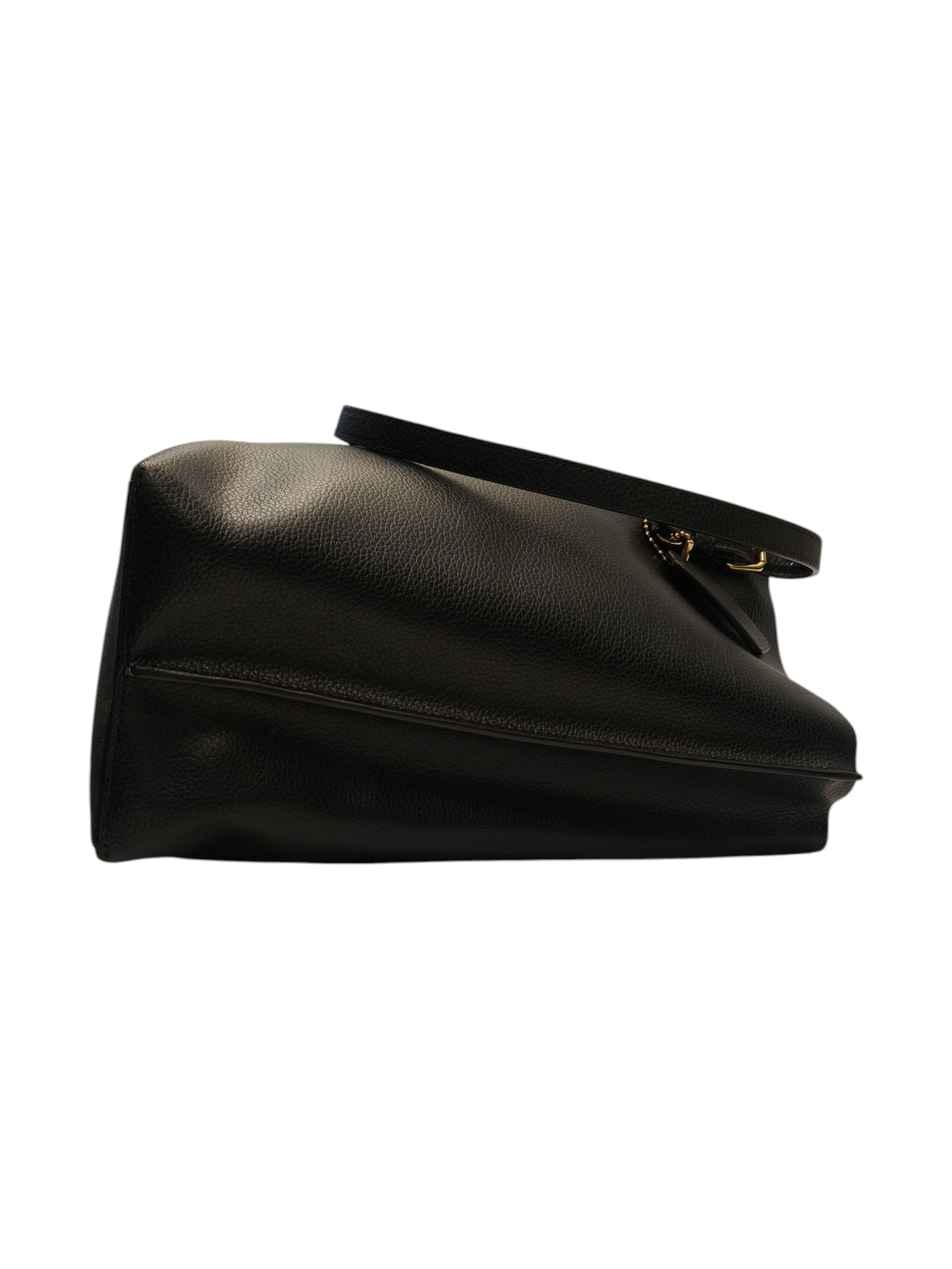 Coach Mollie 25 Black Leather Tote Bag