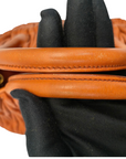 Miu Miu Matelasse Hand Bag Leather 2way Orange Gold