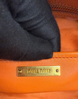 Miu Miu Matelasse Hand Bag Leather 2way Orange Gold