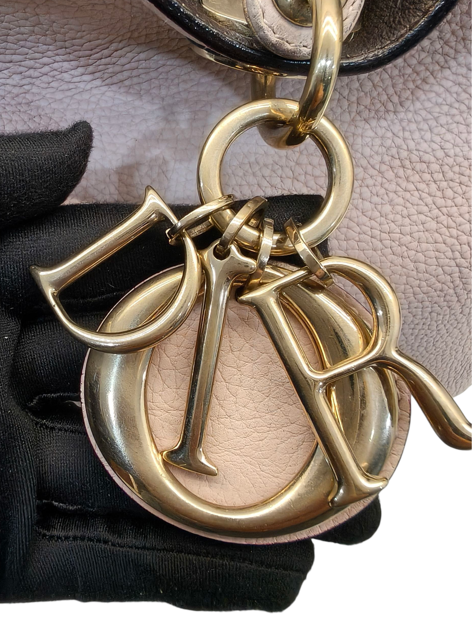 Dior Beige Diorissimo Leather Medium Shopper Tote Bag