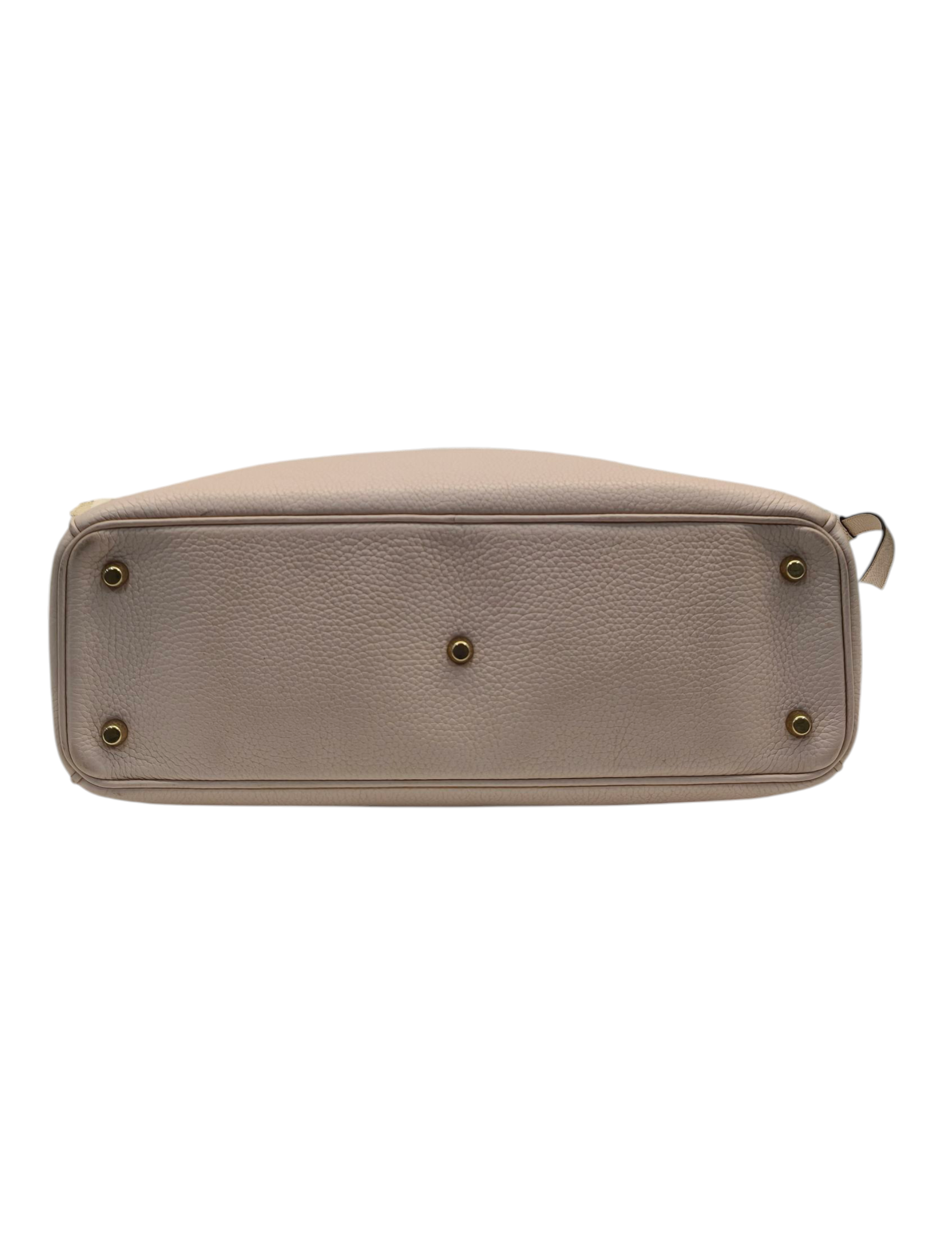 Dior Beige Diorissimo Leather Medium Shopper Tote Bag
