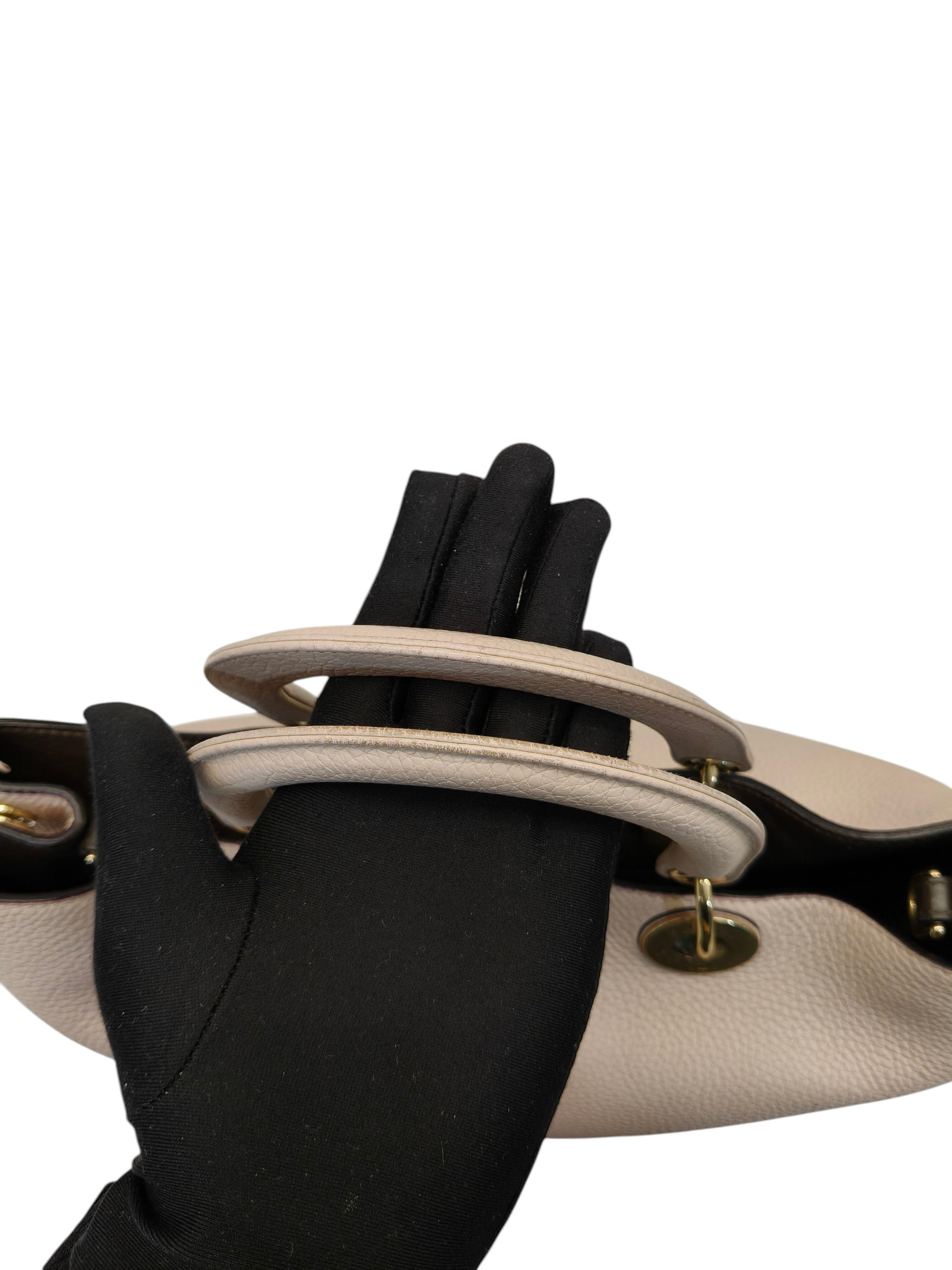 Dior Beige Diorissimo Leather Medium Shopper Tote Bag