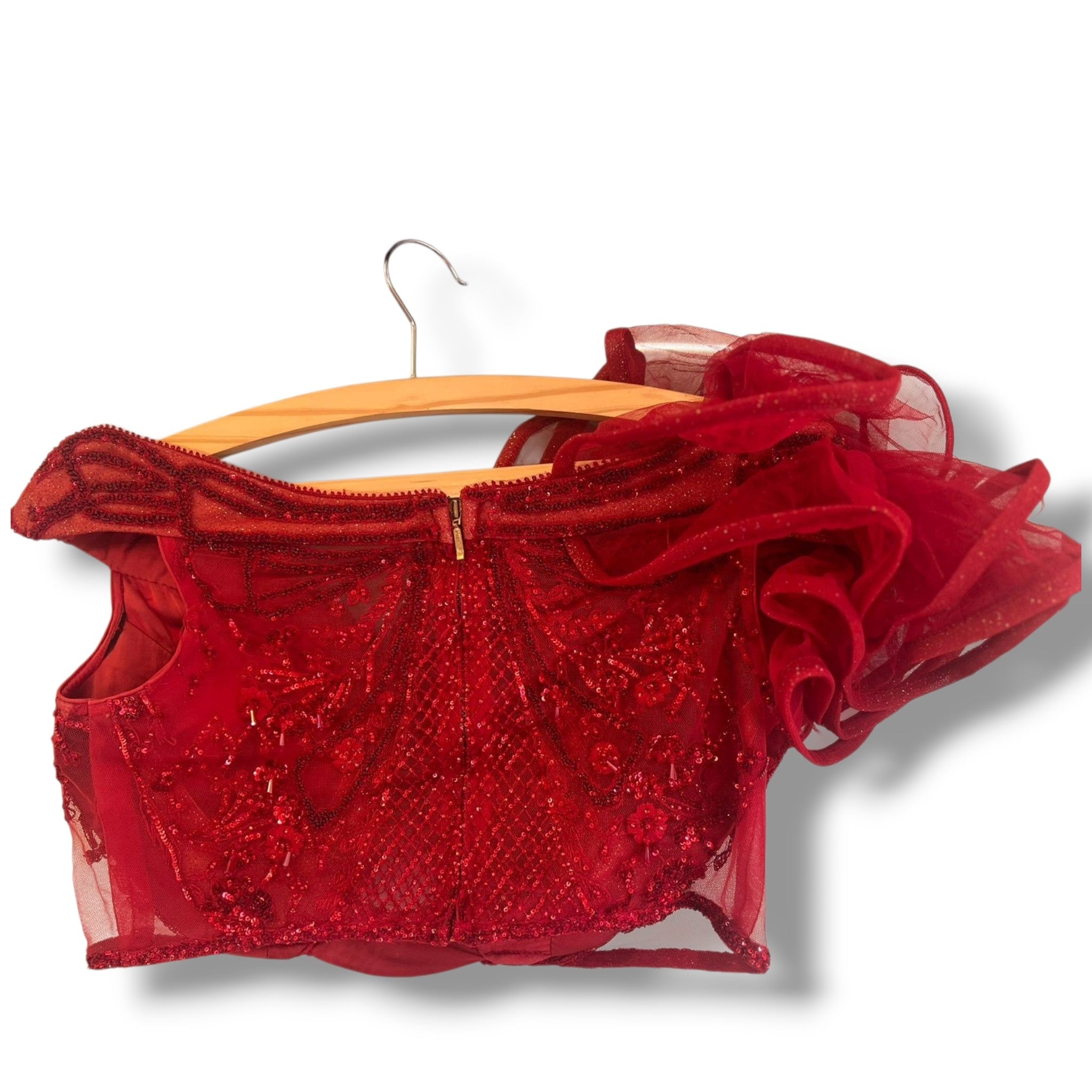 Sulakshana Monga Concept Red Lehenga Size S/M
