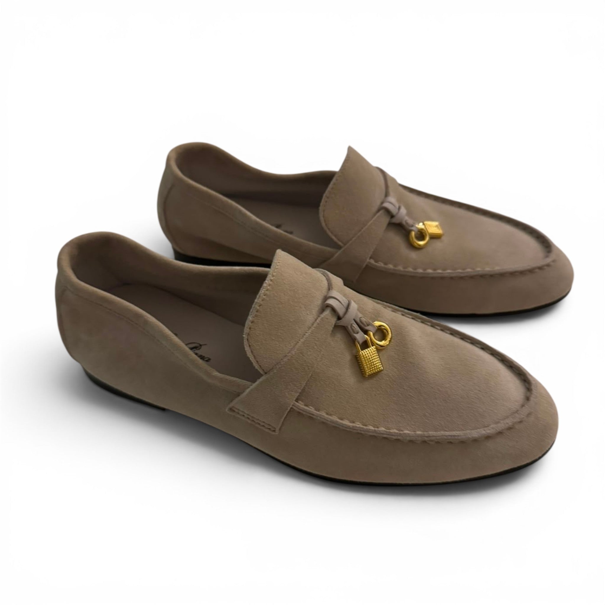 Loro Piana Joan Loafers Sunrise Cloud Calfskin EU 36