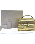 Jimmy Choo Gold Quilted Nappa Leather Vanity Case