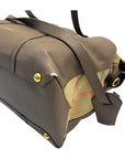 Burberry Mason House Check Canvas And Leather Diaper Tote Bag