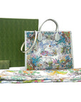 Gucci Tiger Medium Tote Shanghai Savanah White Multicolor