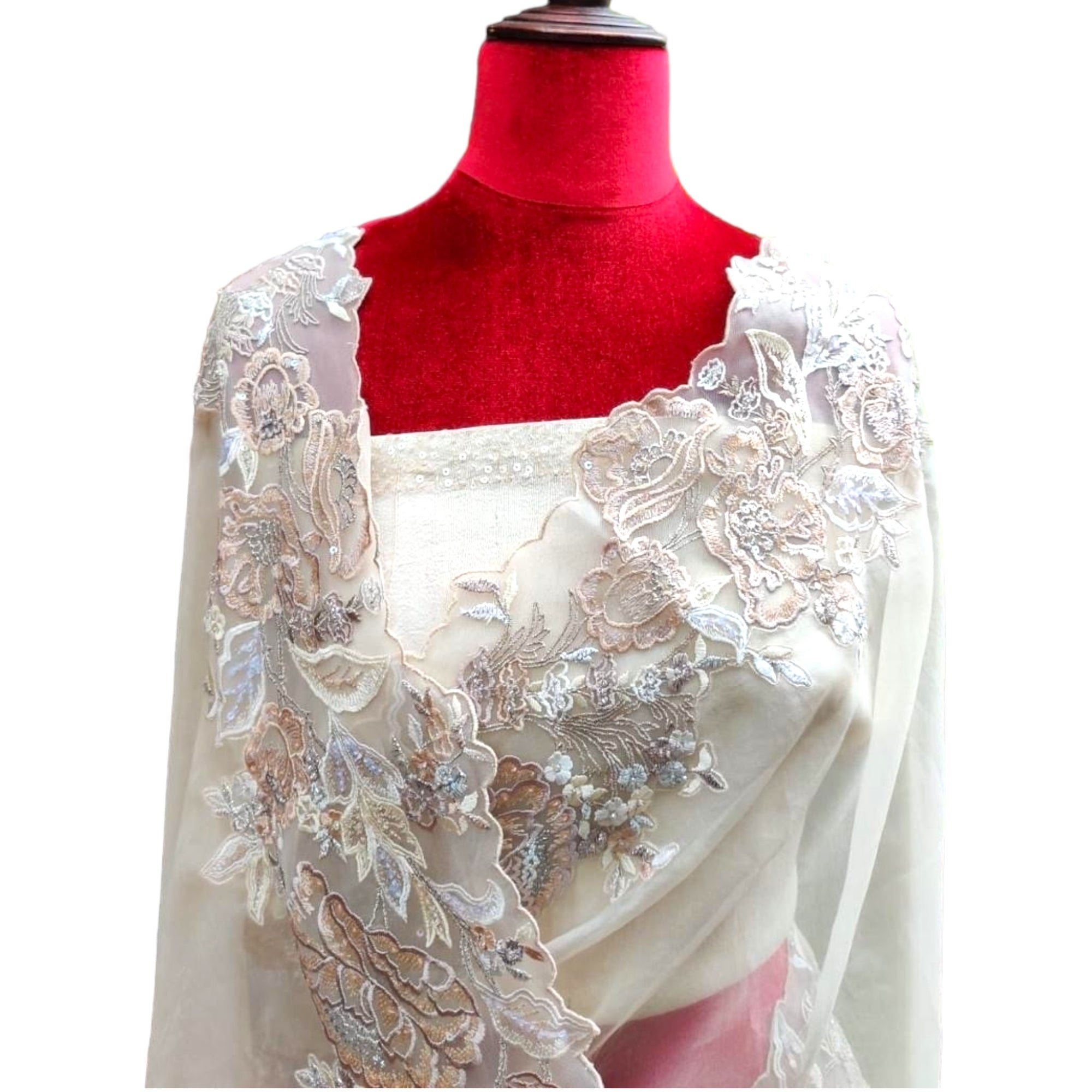 Shyamal & Bhumika White Saree