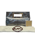 MICHAEL Michael Kors Python Embossed Leather Berkley Clutch