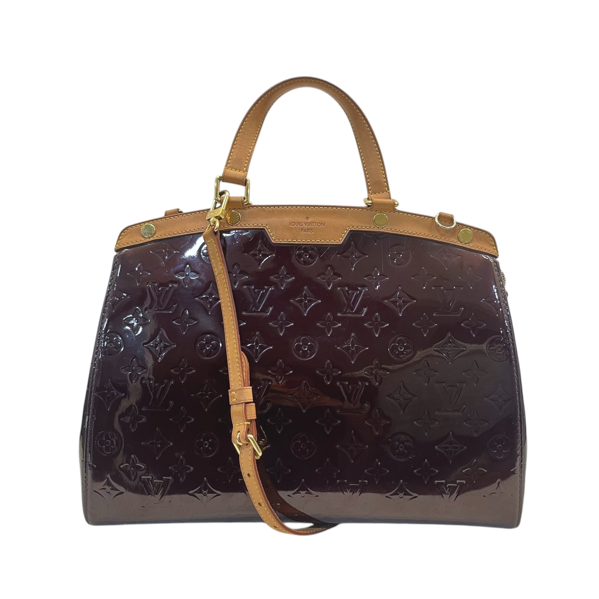 Louis Vuitton Amarente Monogram Vernis Brea GM Bag