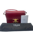 Celine Red Calfskin Leather Crossbody Bag