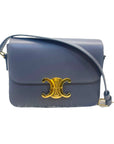 Celine Grey Calfskin Leather Crossbody Bag