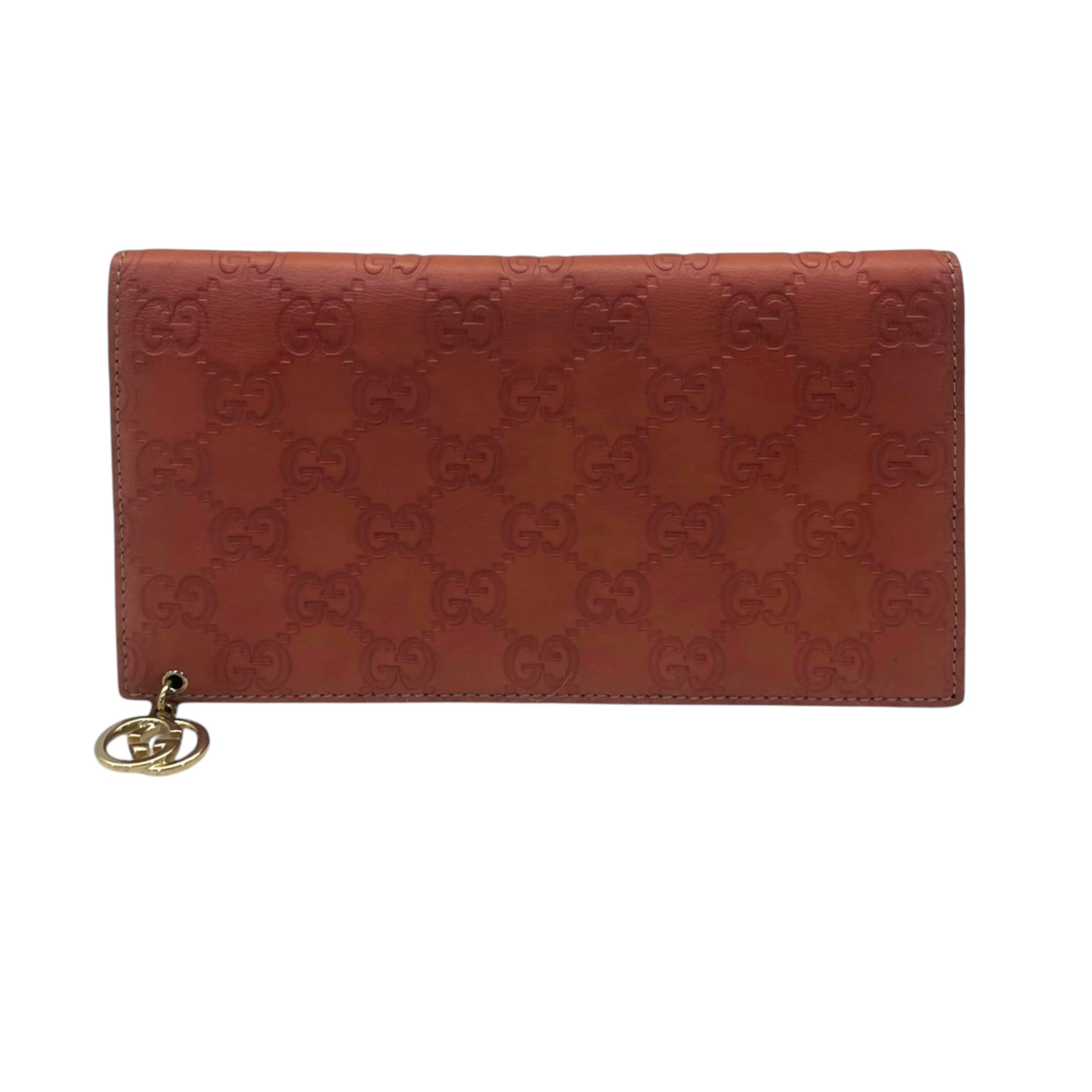 Gucci Continental Wallet in Orange Leather