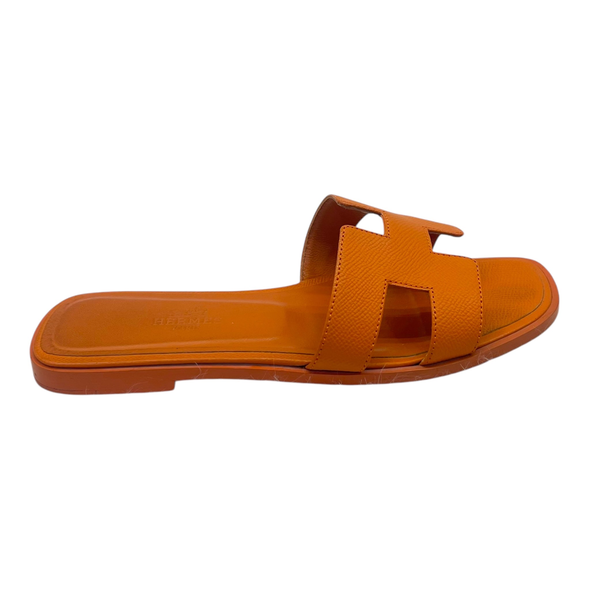 Hermès Orange Oran Sandals EU 38