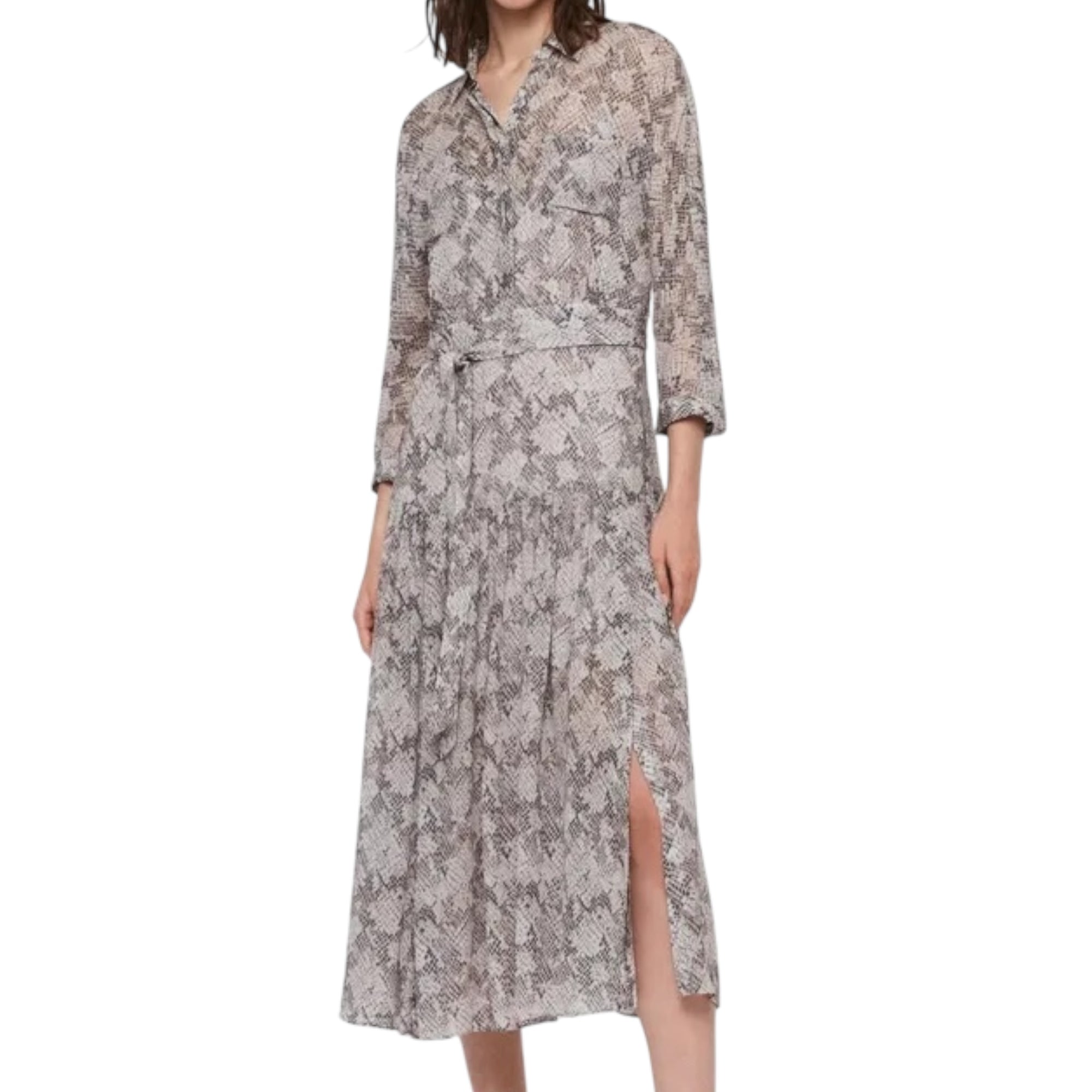 All Saints Snake Print Midi Dress