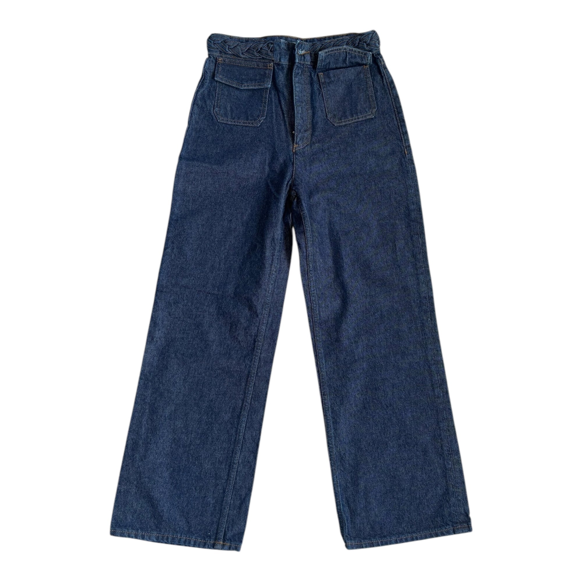 Sandro Louise Braide Jeans in Blue Denim