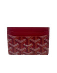 Goyard Red Goyardine Coated Canvas and Leather Saint Sulpice Card Holder