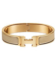 Hermes Clic Clac H Enamel Gold Plated Bracelet