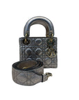 Christian Dior Mini Lady Dior Metallic Cannage Bag