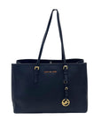 Michael Kors Navy Blue Saffiano Leather Large Selma Tote Bag