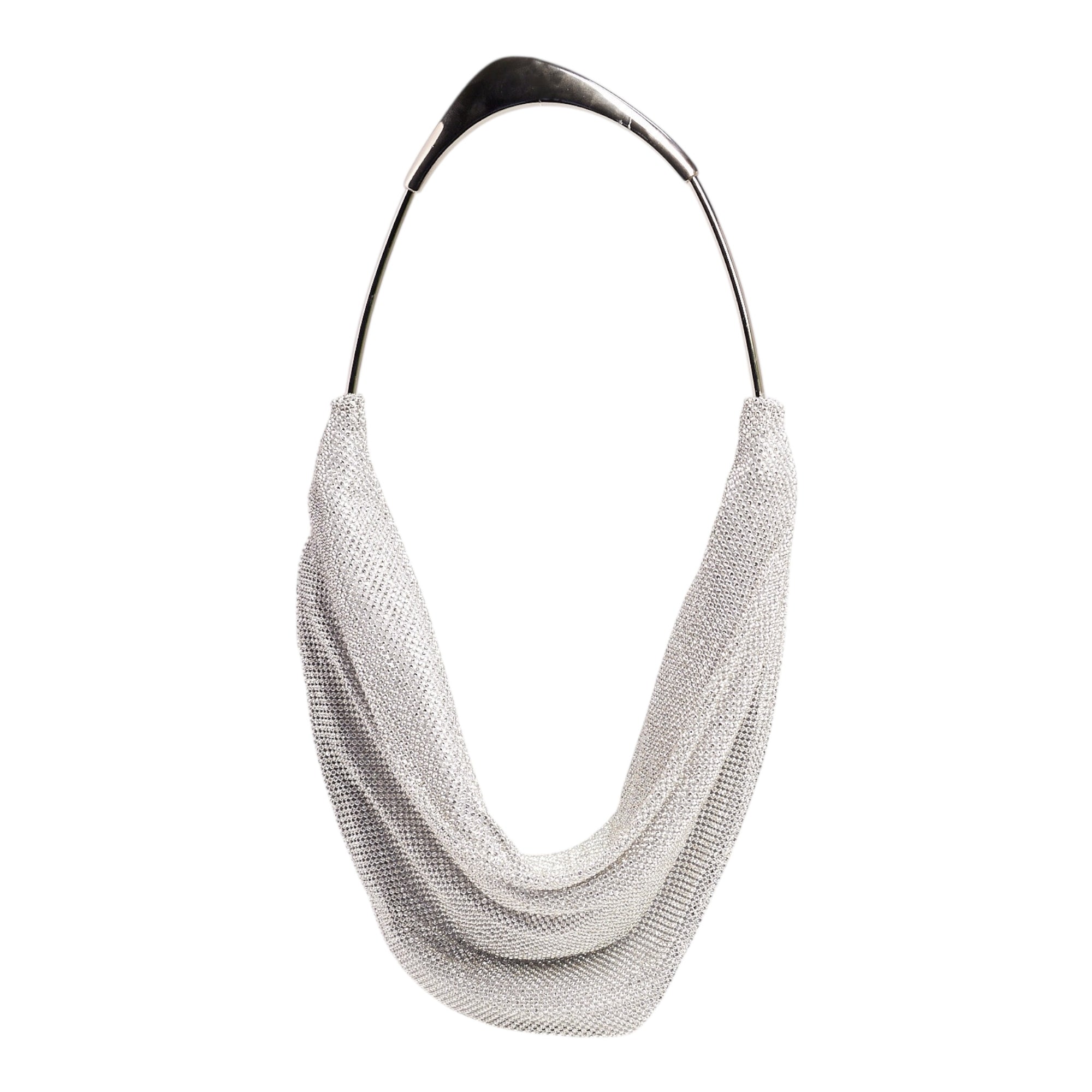 Benedetta Bruzziches Draped Crystal-Embellished Bag