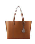 Tory Burch Brown Leather Triple Compartment Perry Tote Bag