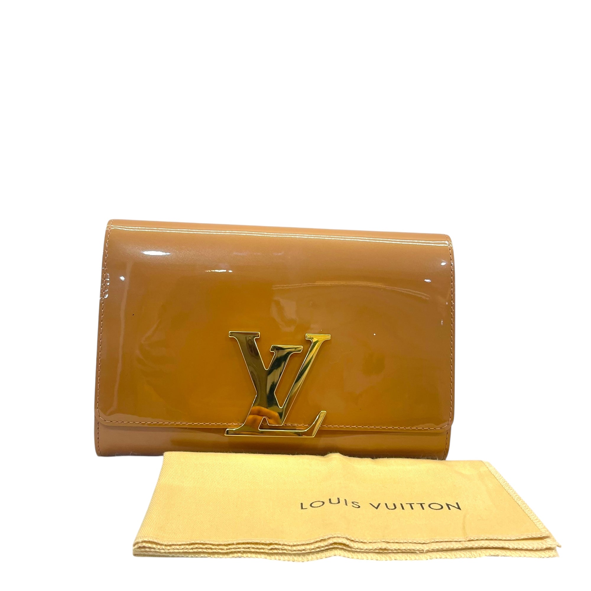Louis Vuitton Patent Leather Louise MM Clutch