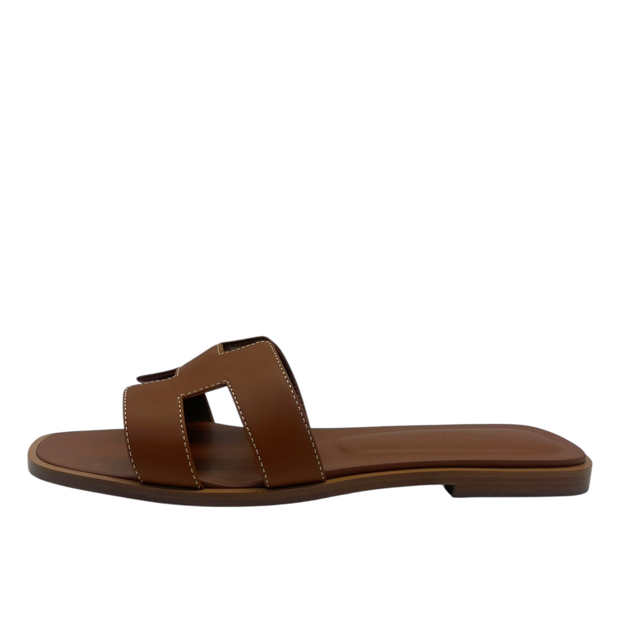 Hermes Oran Leather Sandals EU 38.5