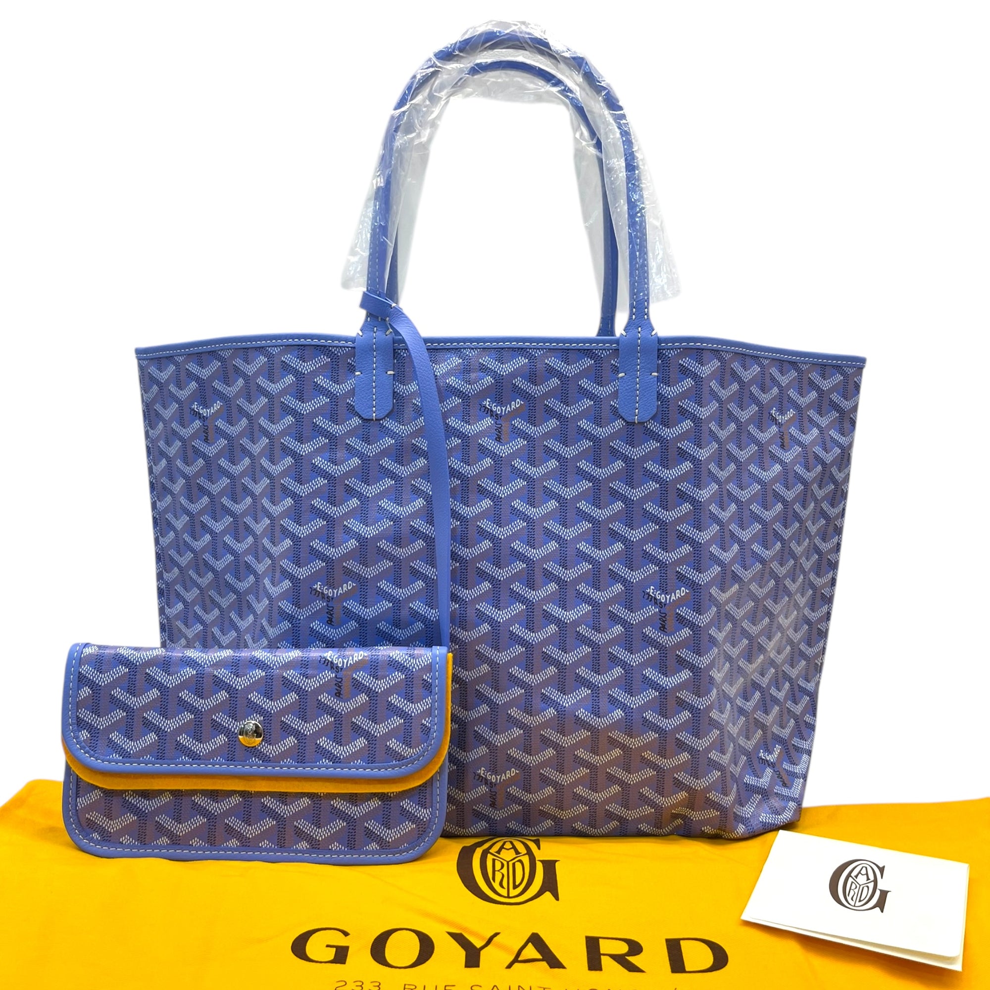 Goyard Le Jardin Saint Louis PM Tote Bag Sky blue Goyardine coated canvas