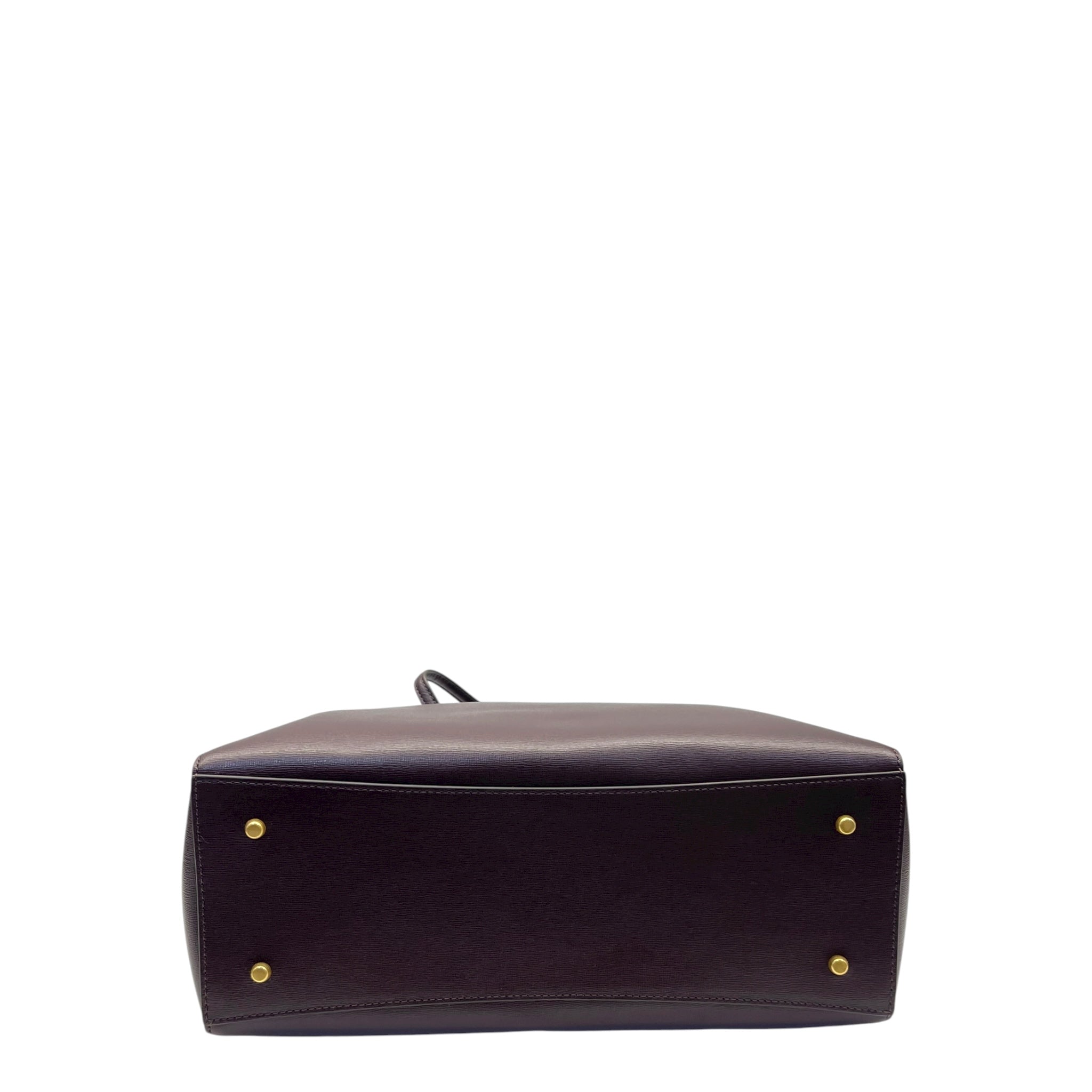 Tory Burch Burgundy Leather Emerson Tote Bag
