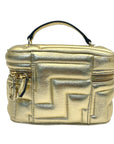 Jimmy Choo Gold Quilted Nappa Leather Vanity Case